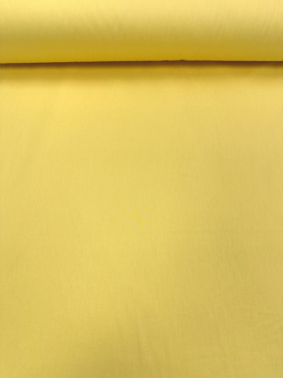 Açık Sarı Nevresimlik Organik Poplin Kumaş