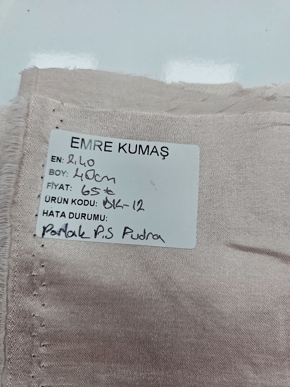 Powder Color Shiny Cotton Satin Fabric