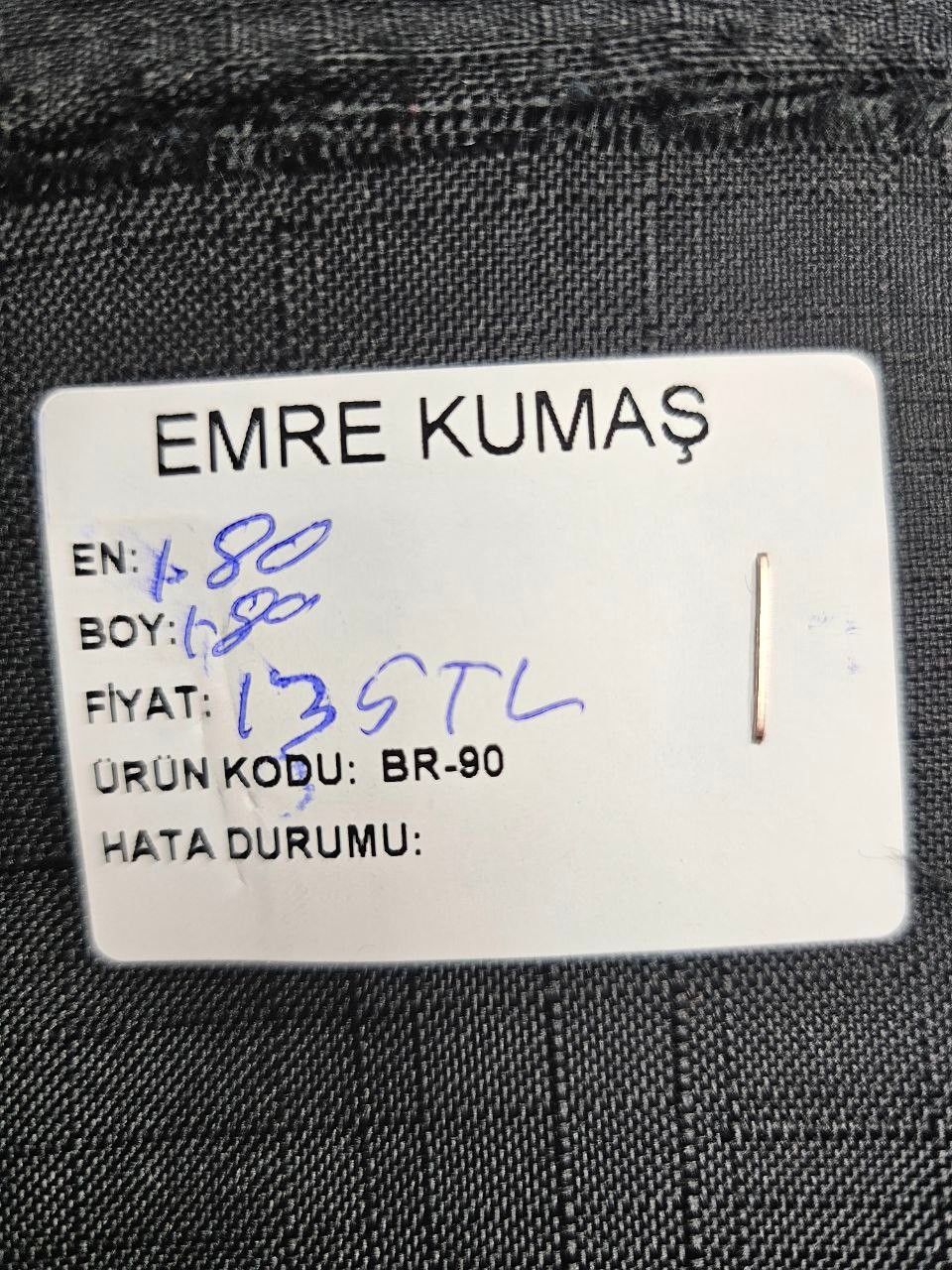 Siyah Renk Ajursuz İsveç Keteni Kumaş