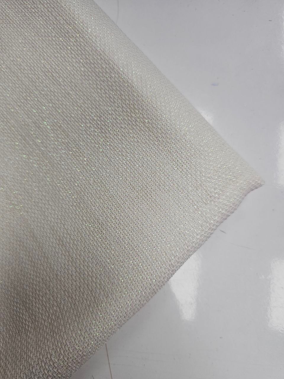 Ekru Simli Linen Kumaş