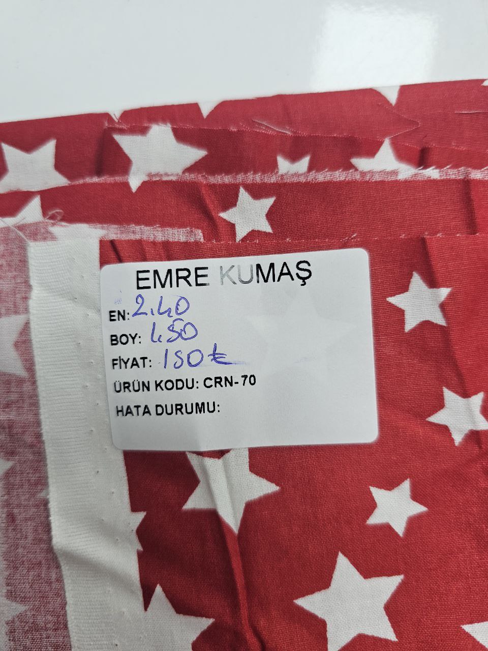 Yıldız Desen Nevresimlik Poplin Kumaş