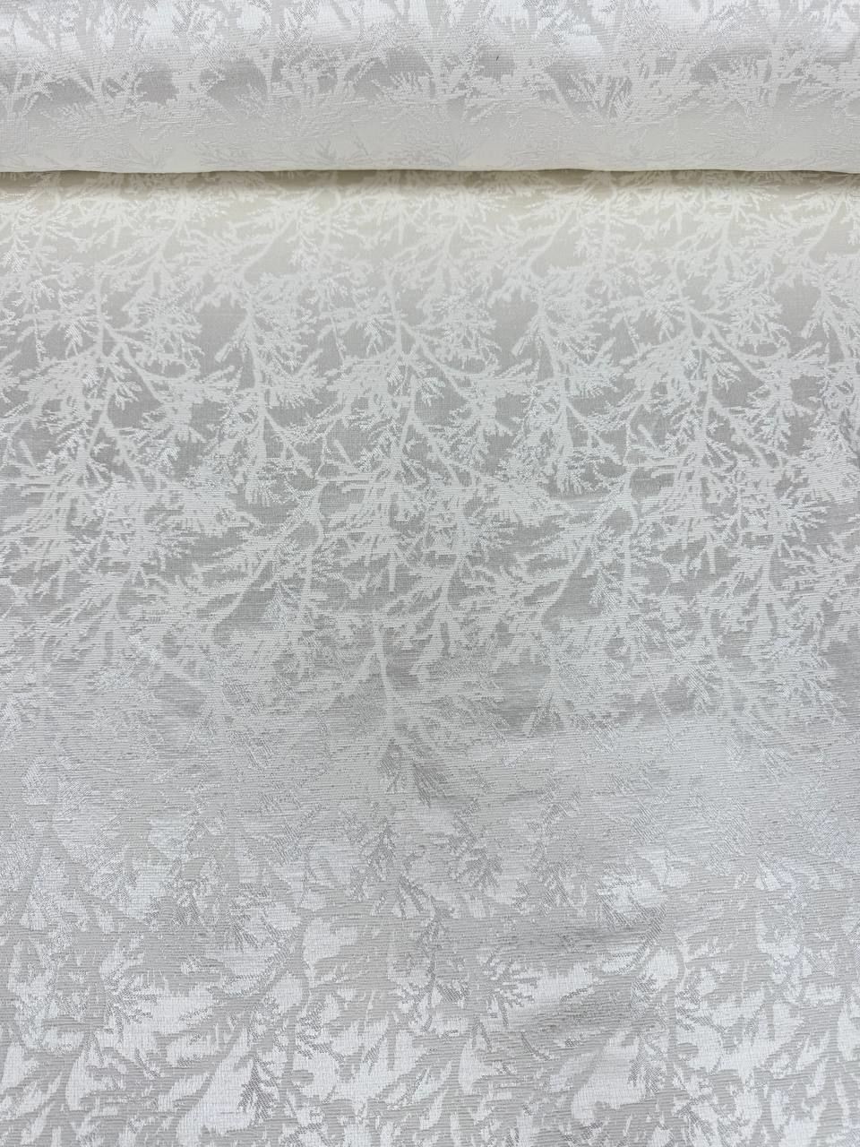 Ekru Hayat Ağacı Desenli Şönil Pike Kumaş