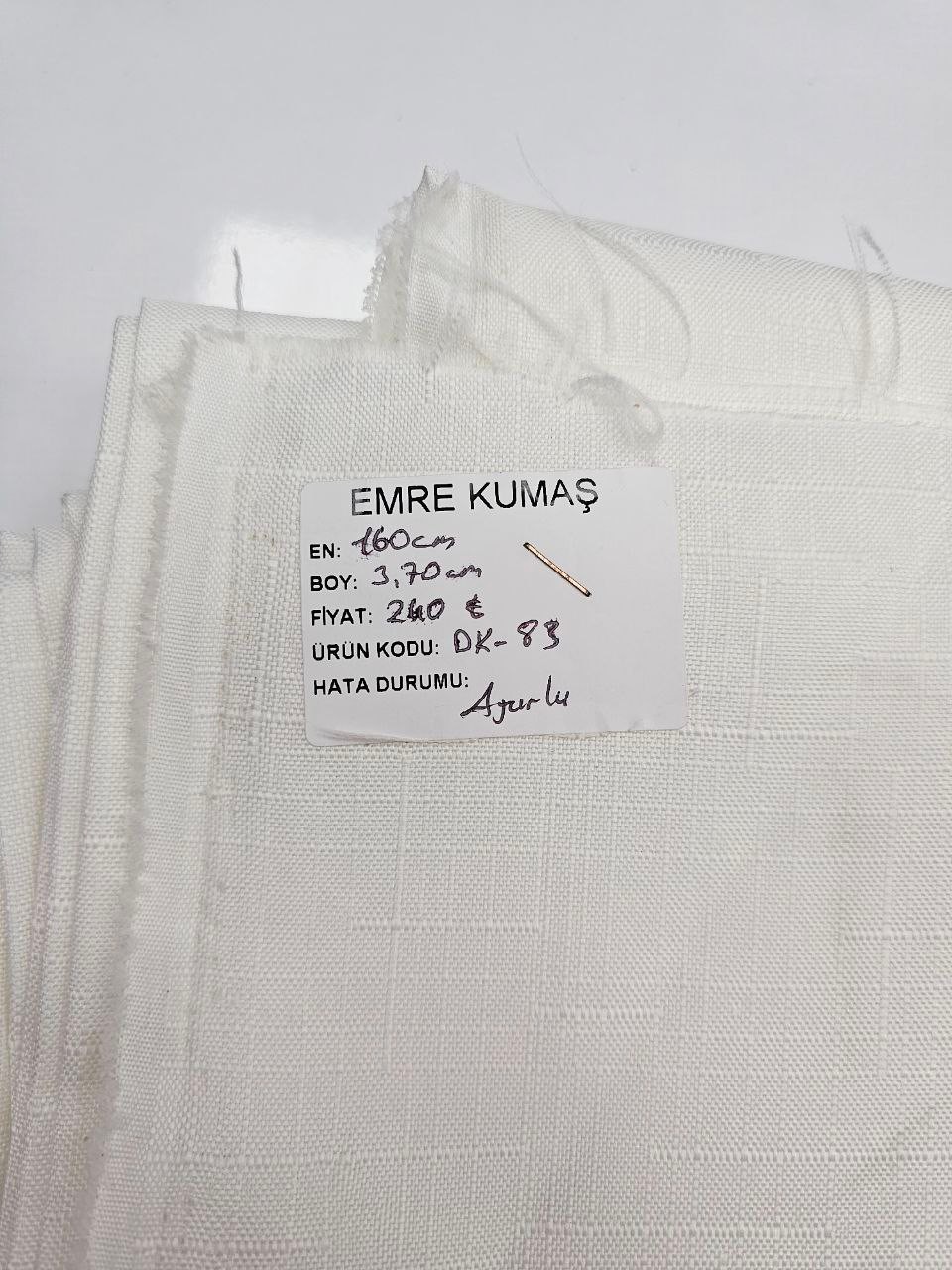 Ekru Ajurlu İsveç Keteni Kumaş