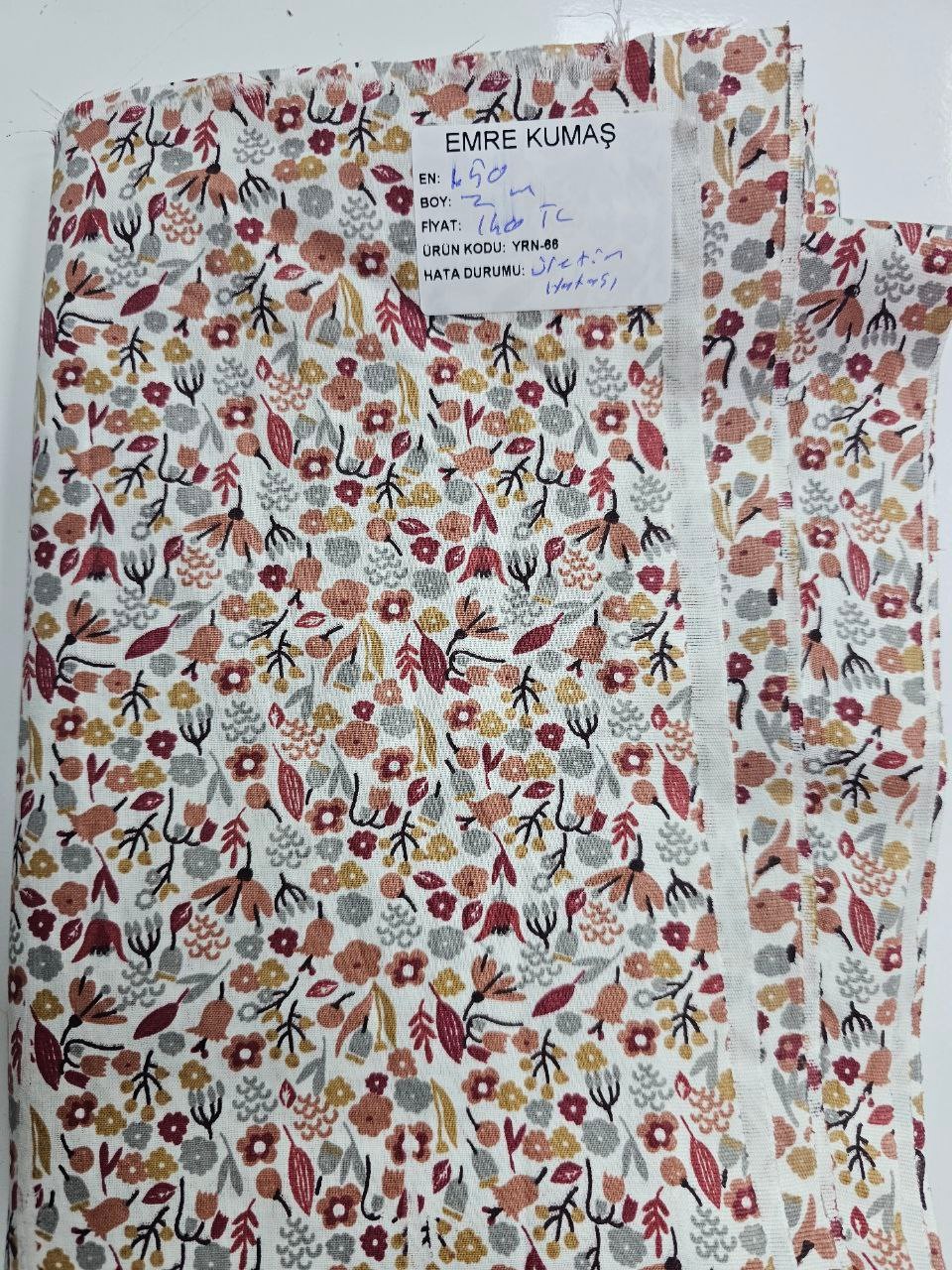 Mini Çıtır Çiçek Desenli Giyimlik Poplin Kumaş