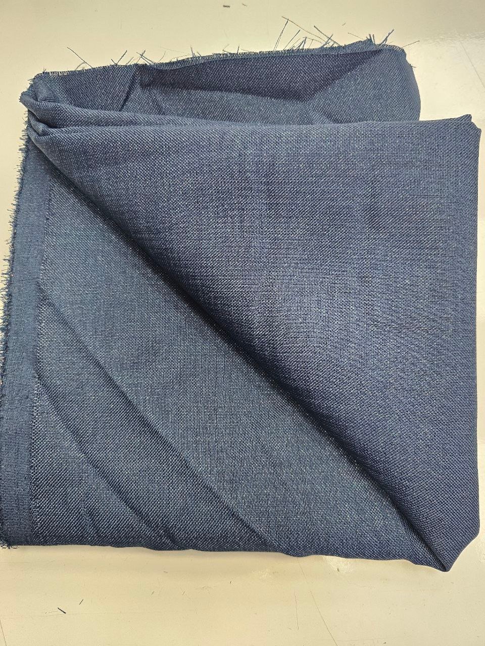 Navy Blue Glittery Gardenia Fabric