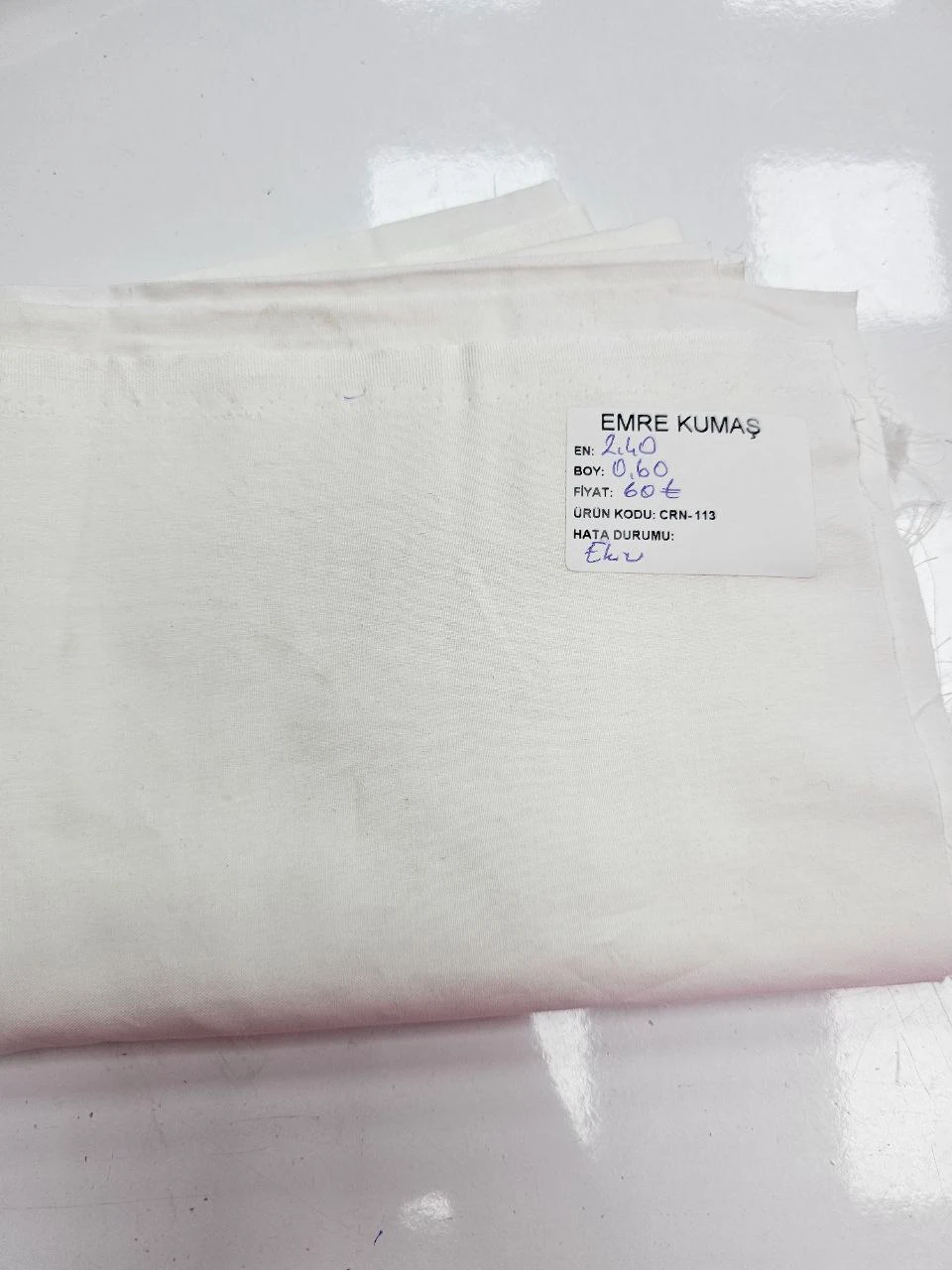 Ekru Renk Nevresimlik Poplin Kumaş