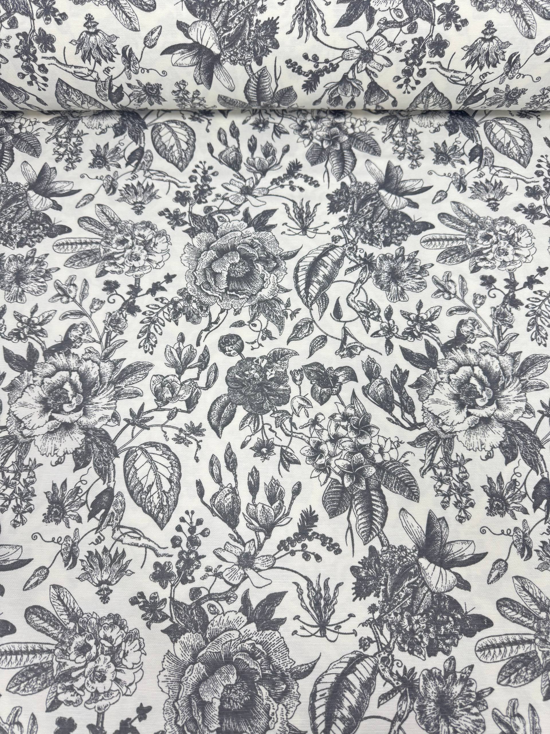 Black Checkered Duck Fabric - Duck Cloth