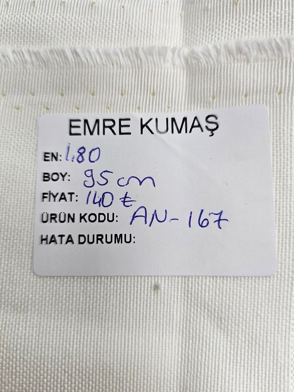Ekru Renk Duck Kumaş