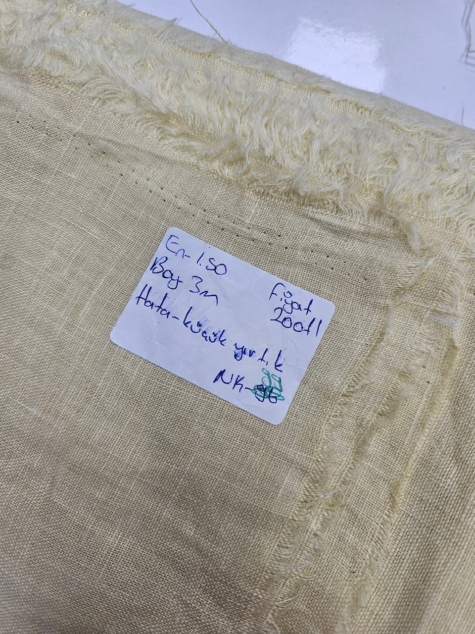 Soft Sarı Renk Giyimlik Keten Kumaş