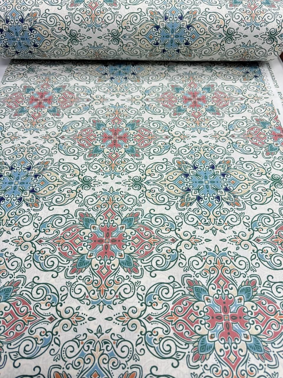 Premier Çini Motif Desen %100 Pamuk Nevresimlik Poplin Kumaş