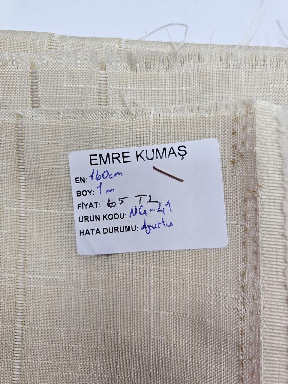 Kapuçino Ajurlu İsveç Keteni Kumaş
