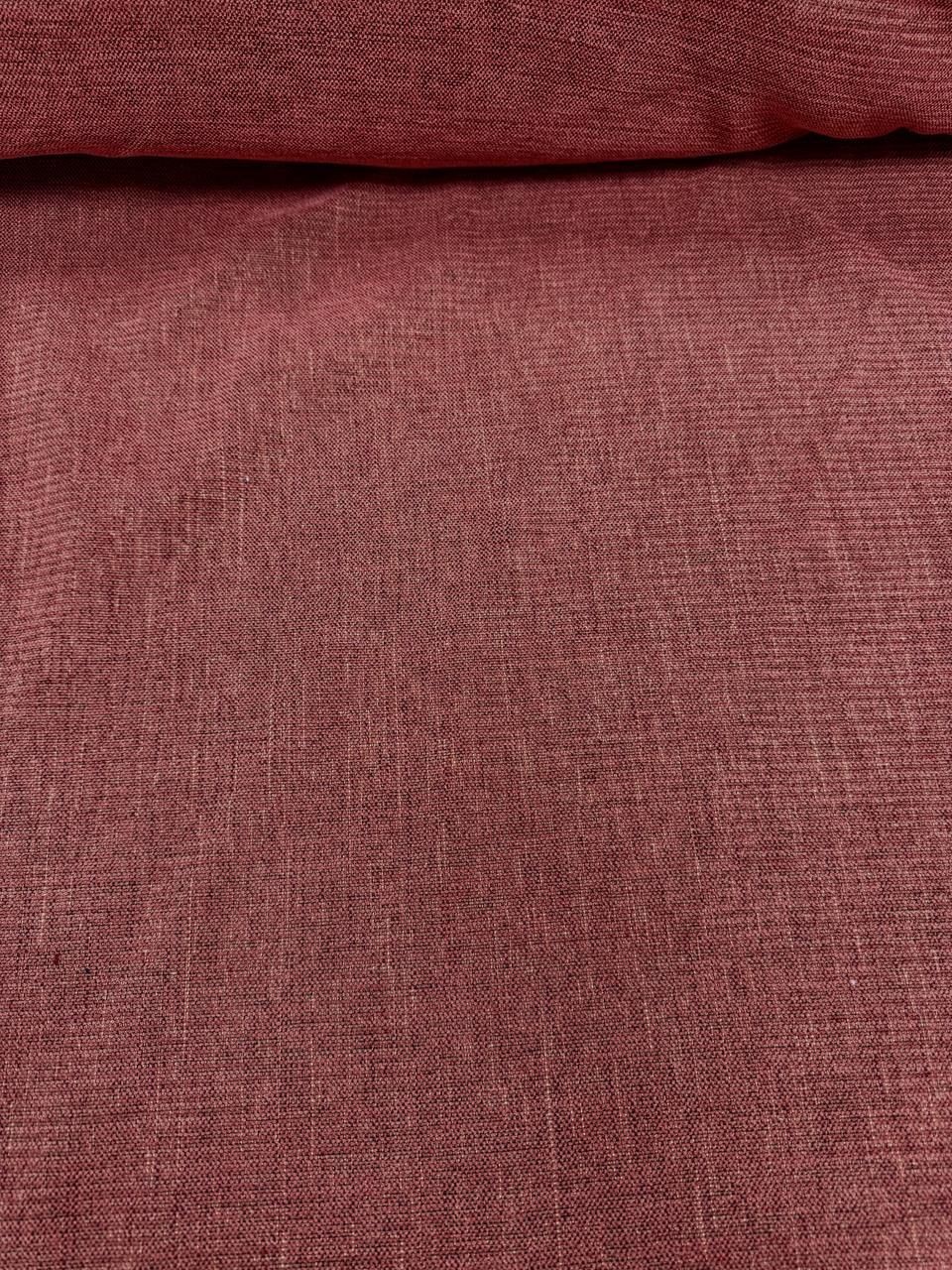 Kırmızı Keten Döşemelik Kumaş
