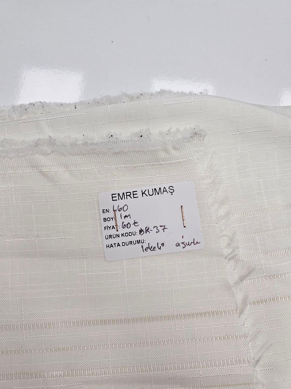Krem Ajurlu İsveç Keteni Kumaş