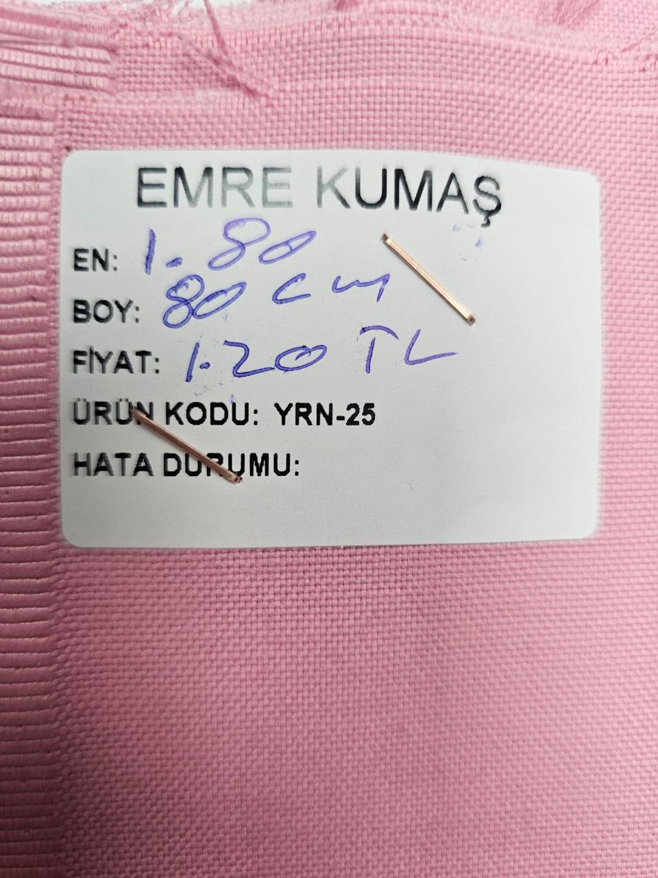 Pudra Pembe Duck Kumaş