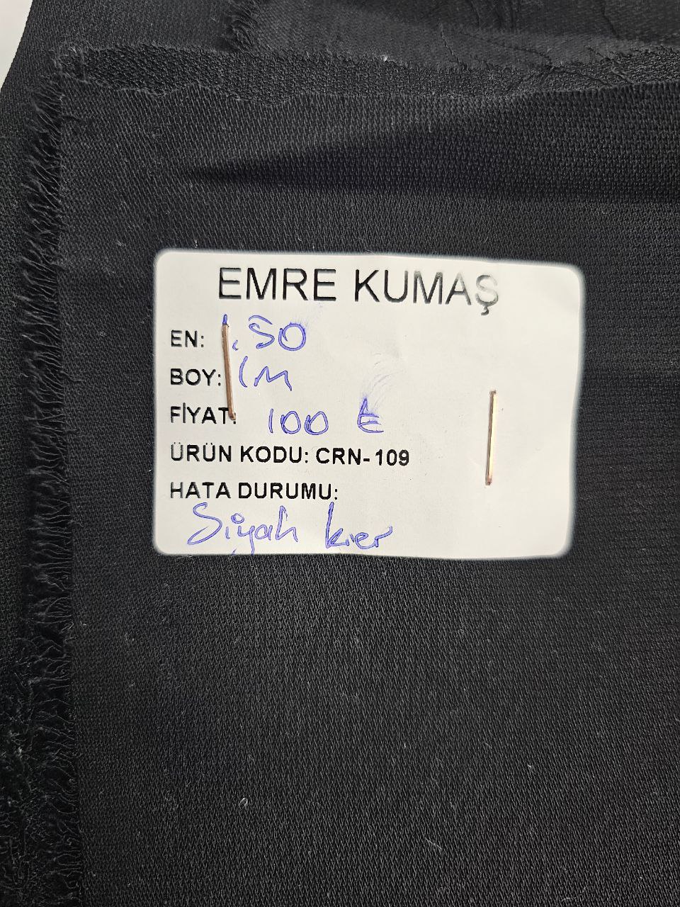 Siyah Renk Giyimlik Krep Kumaş