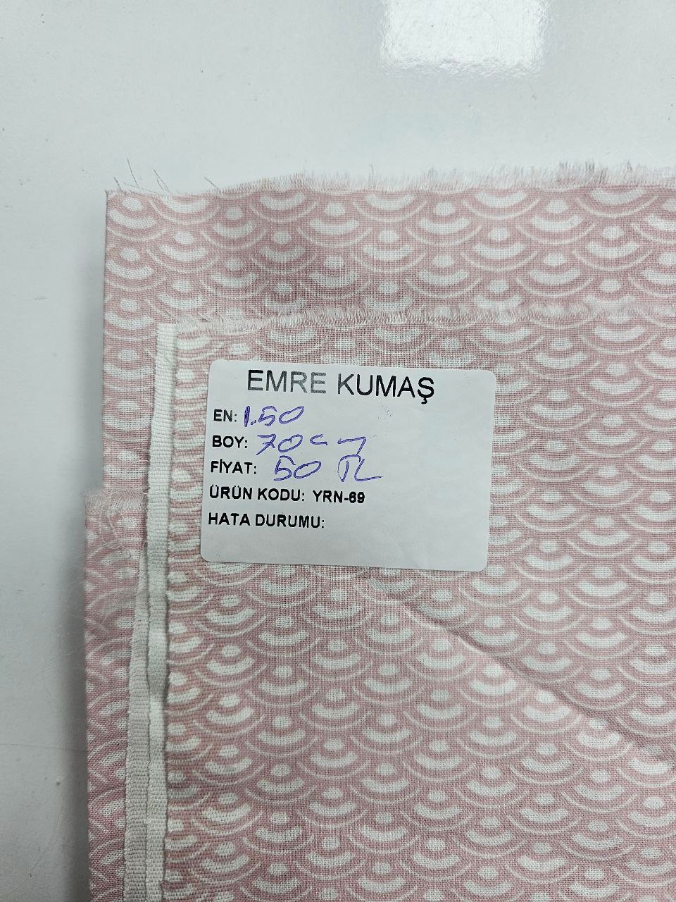Pembe Pul Desenli Giyimlik Poplin Kumaş