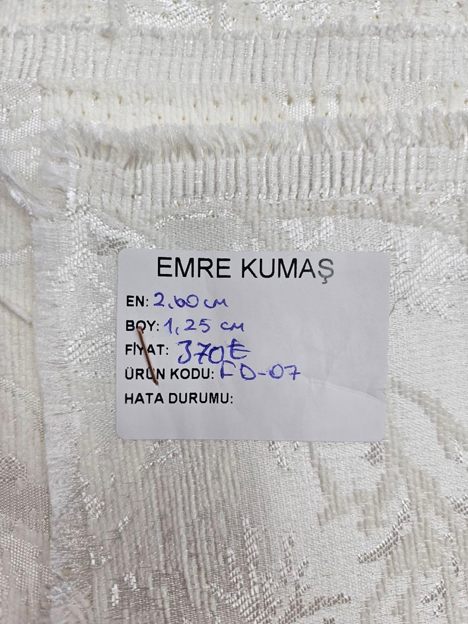 Hayat Ağacı Desenli Şönil Pike Kumaşı