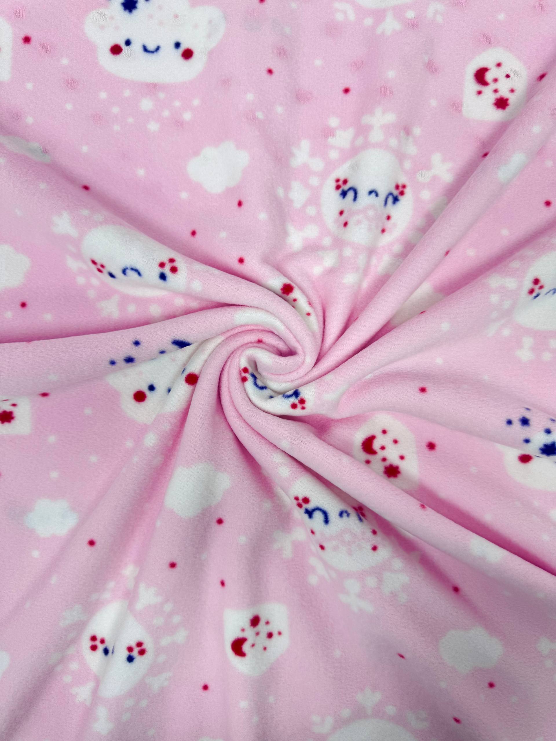 قماش صوف قطبي منقوش