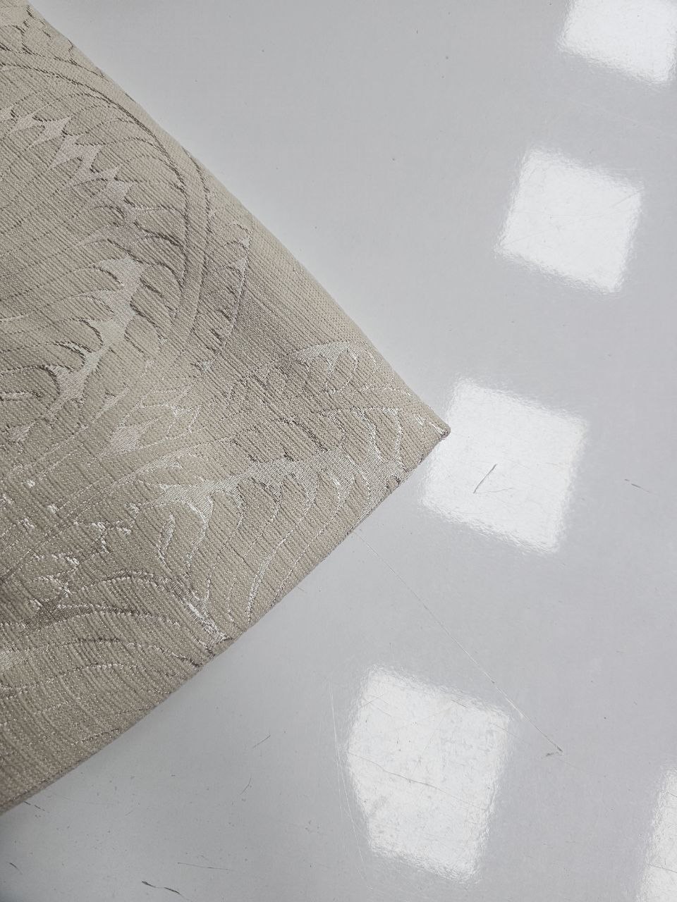 Cappuccino Patterned Chenille Pique Fabric