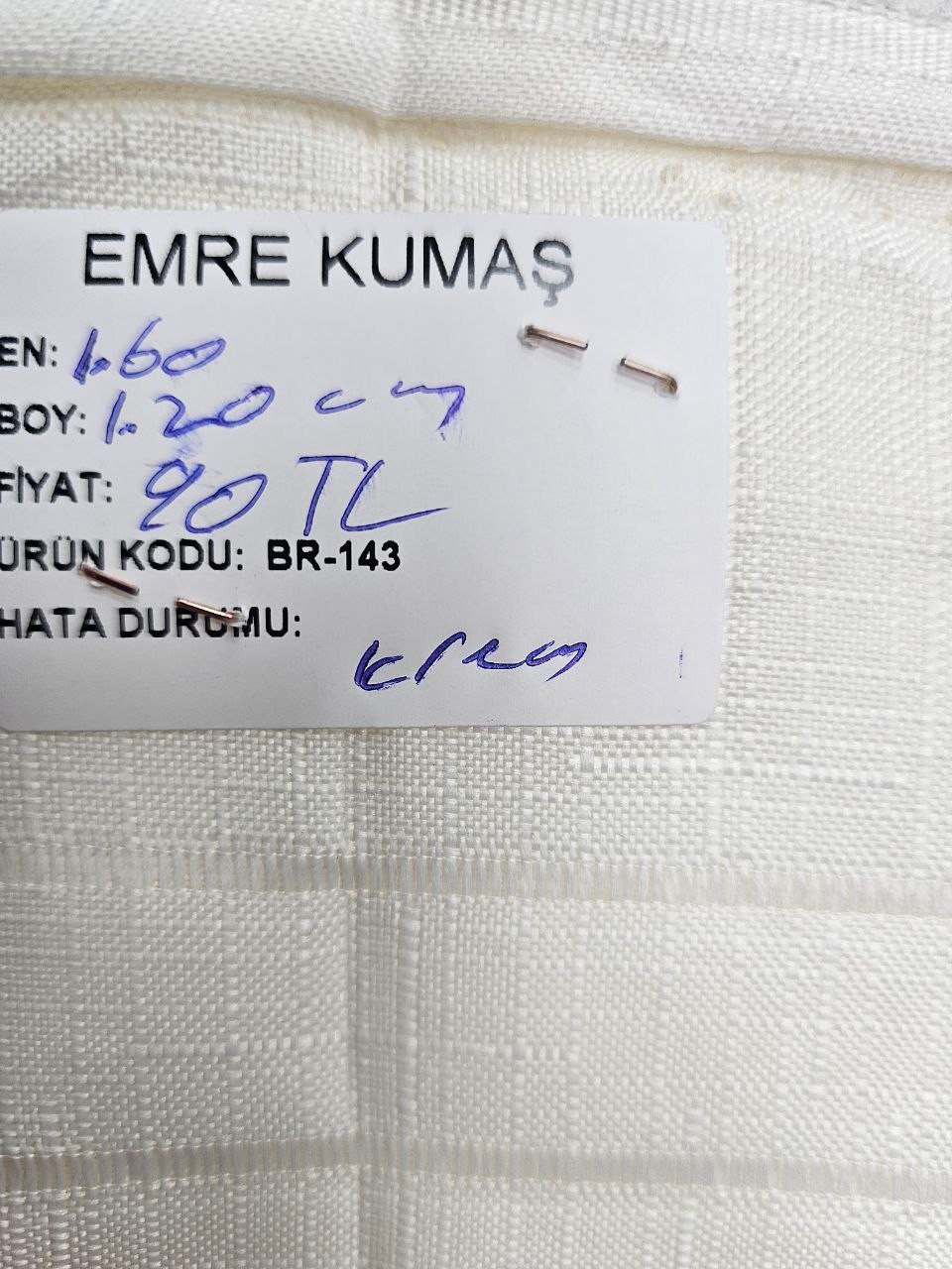 Ekru Ajurlu isveç Keteni Kumaş