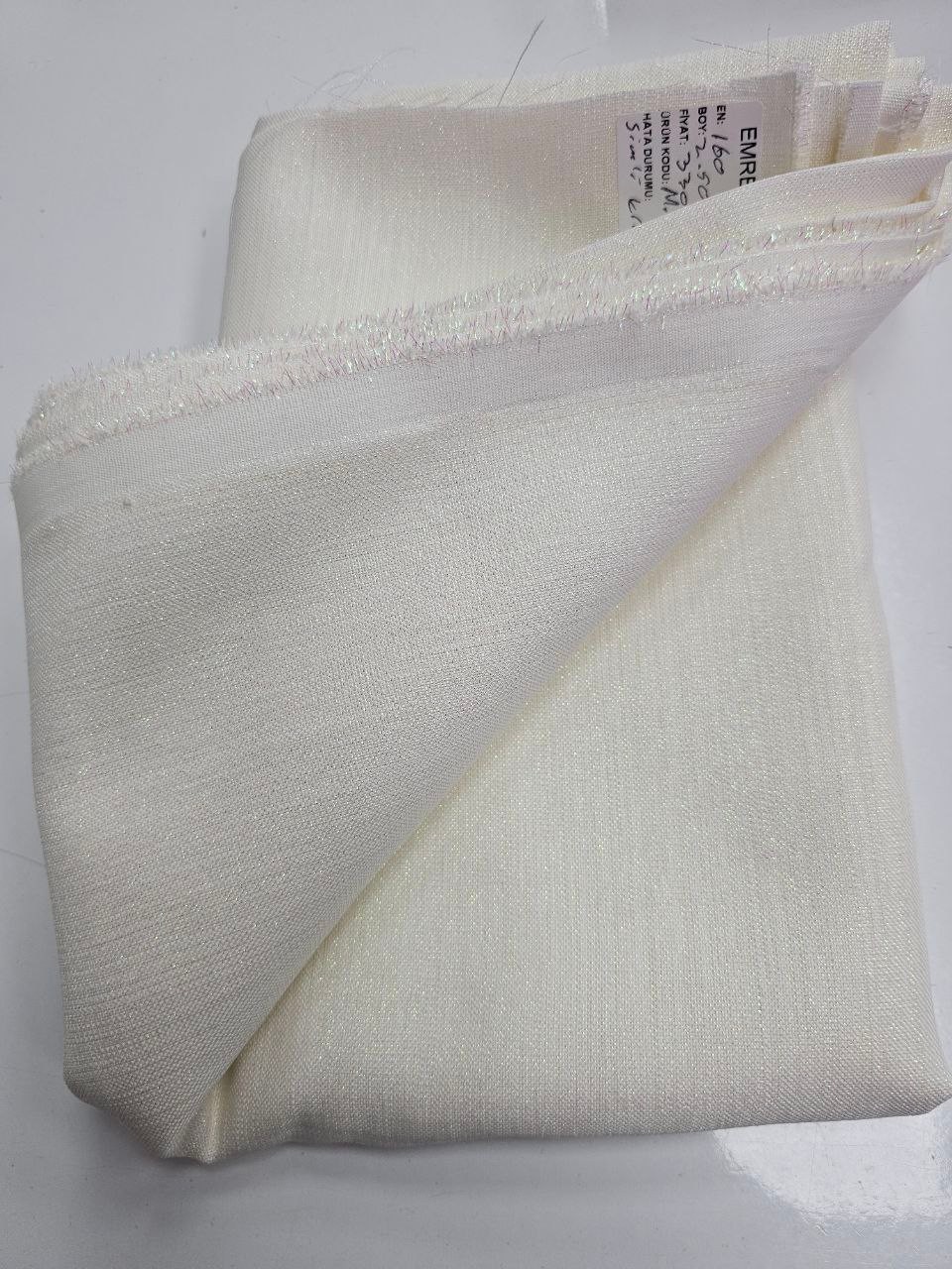 Cream Glitter Gardenia Fabric