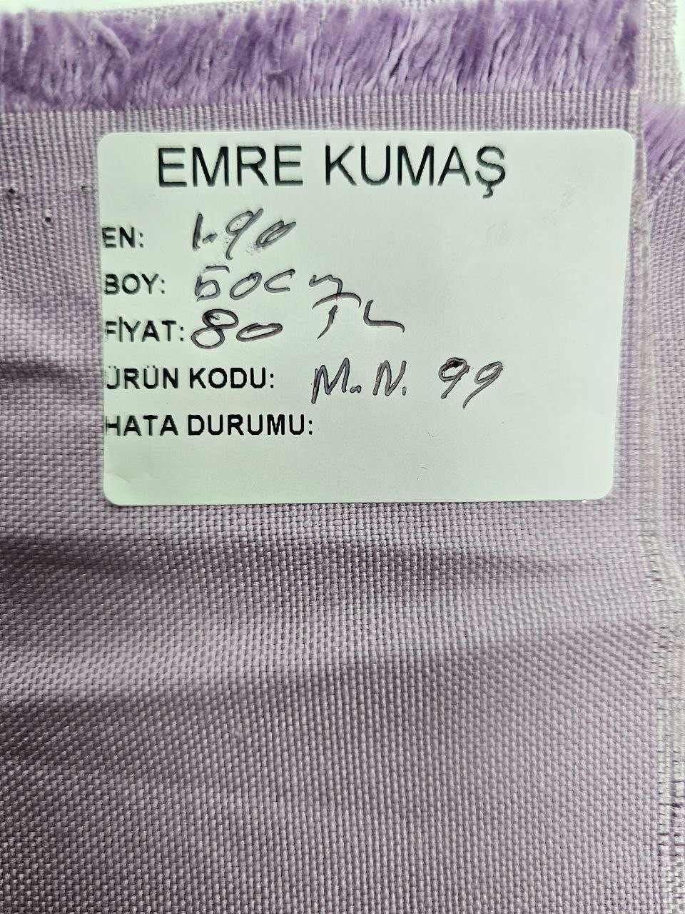 Lila Renk Duck Kumaş