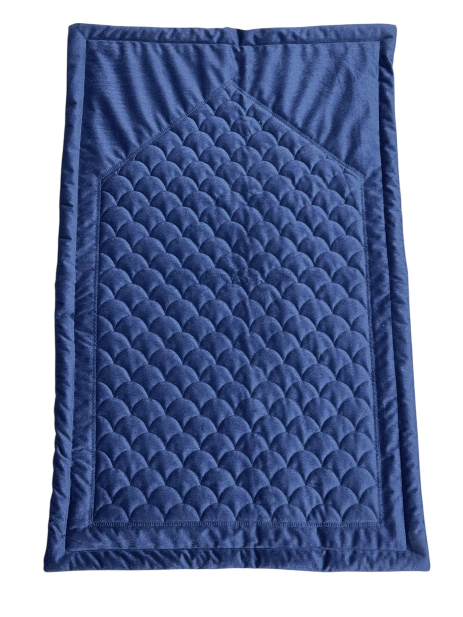 Gold Embroidered Velvet Prayer Rug