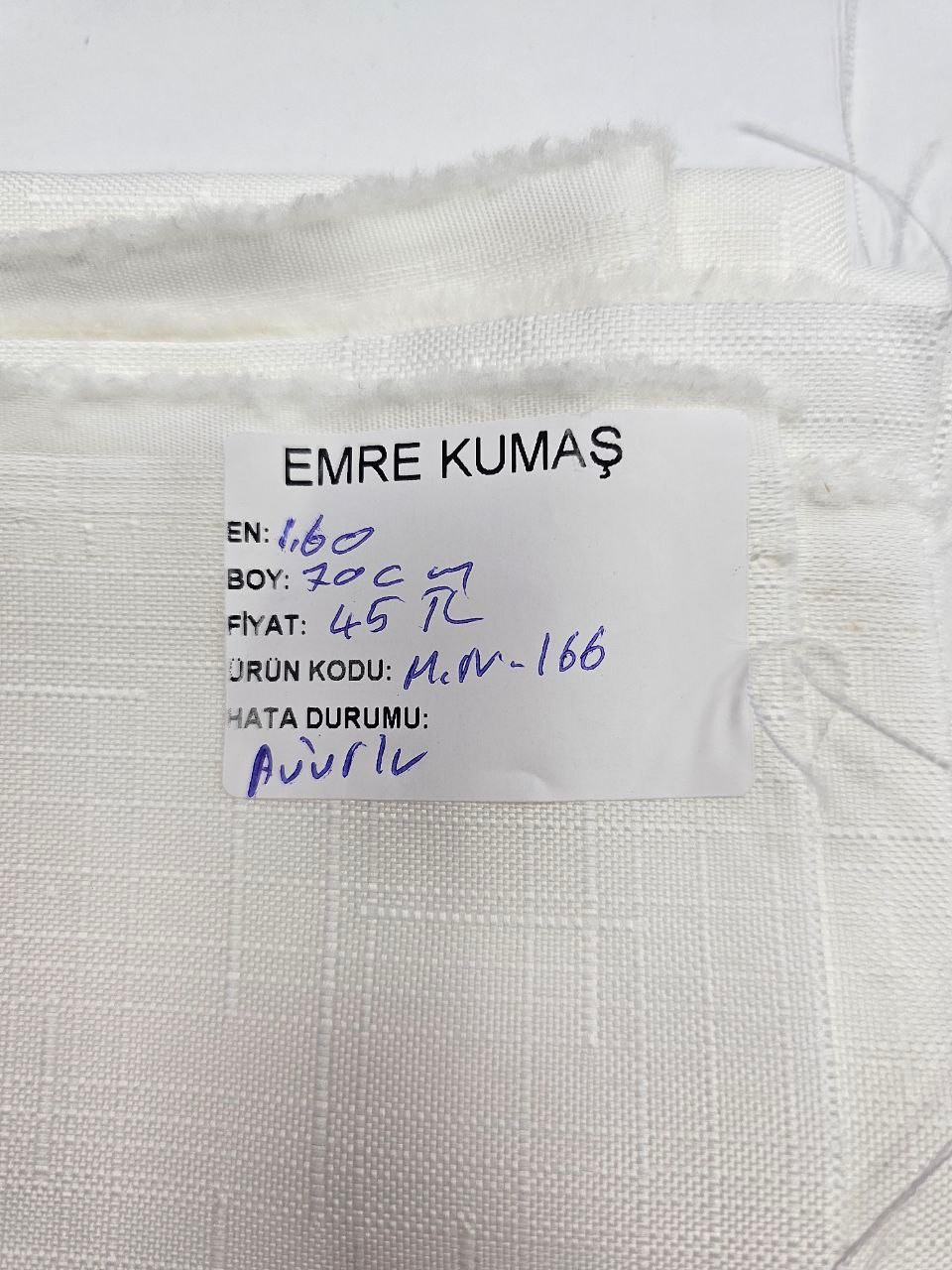 Ekru Ajurlu İsveç Keteni Kumaş