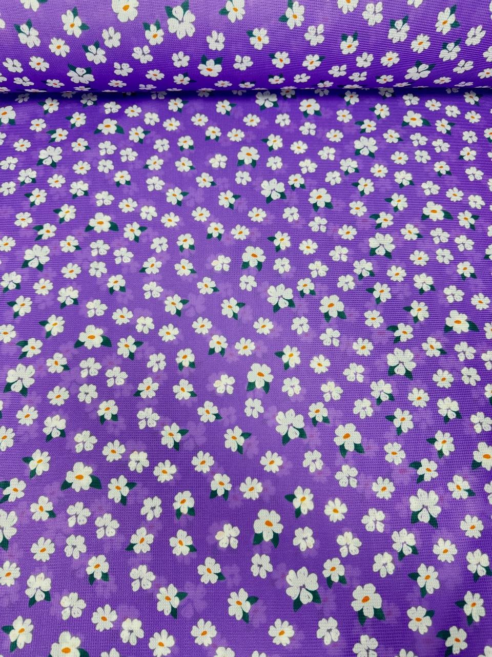 Fuchsia Purple Patterned Carefree Raschel Tablecloth Fabric - Lila