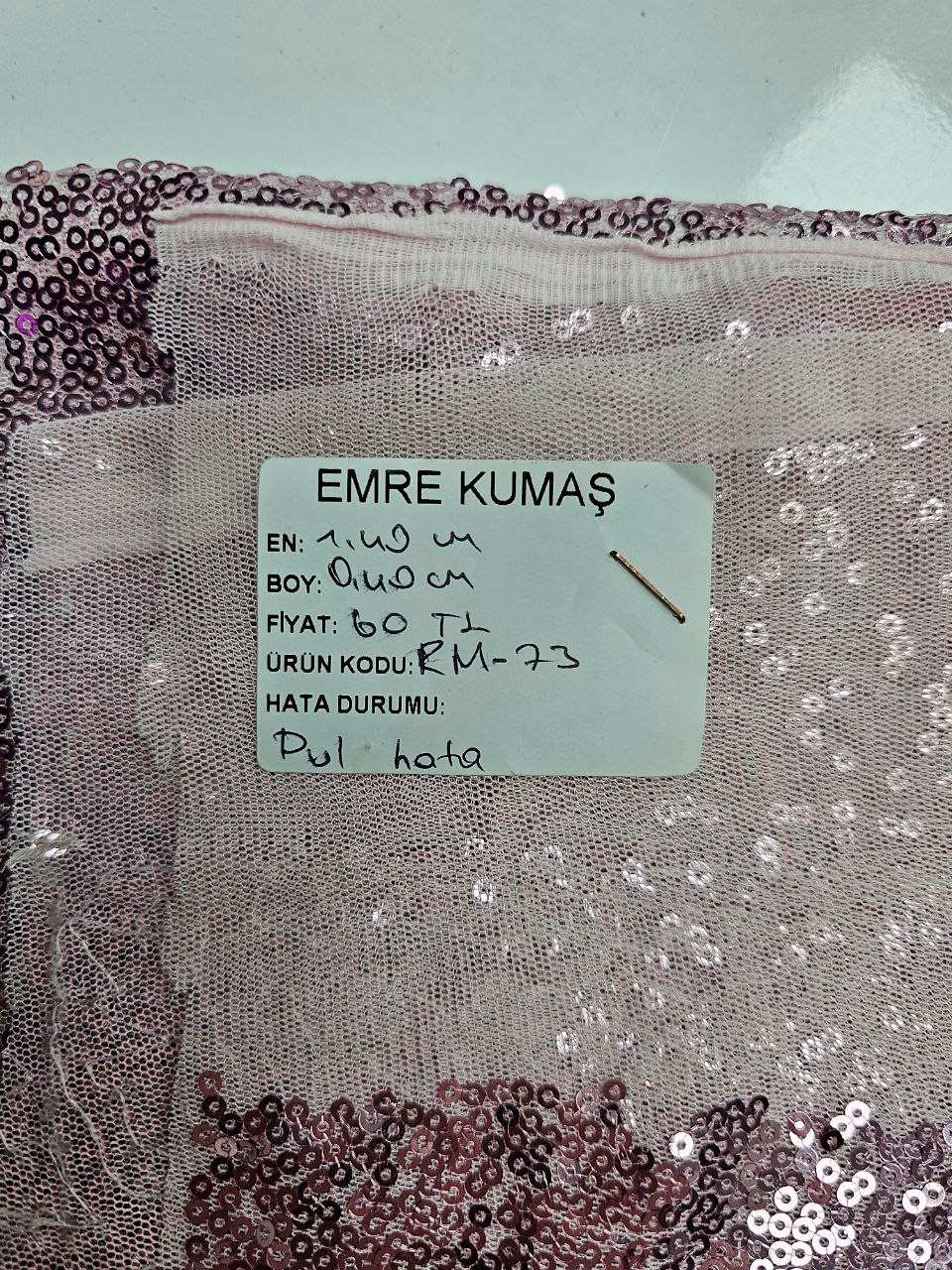 Pudra Renk Pul Payet Kumaş