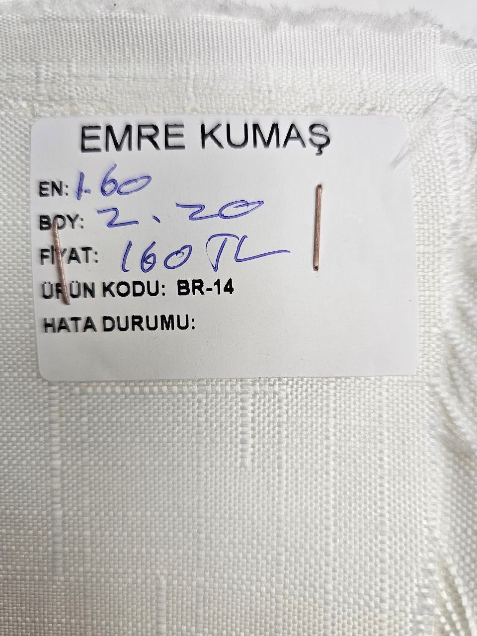 Ekru Ajurlu İsveç Keteni Kumaş