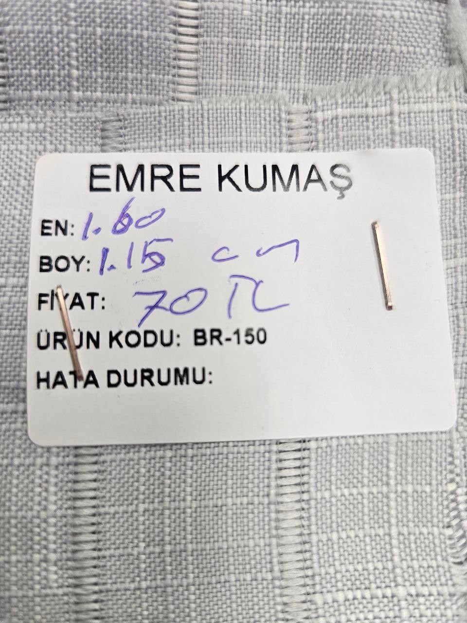 Gri Ajurlu İsveç Keteni Kumaş