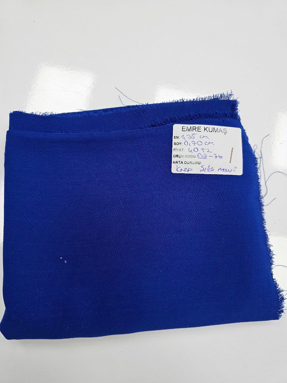 Saxe Blue Color Crepe Fabric