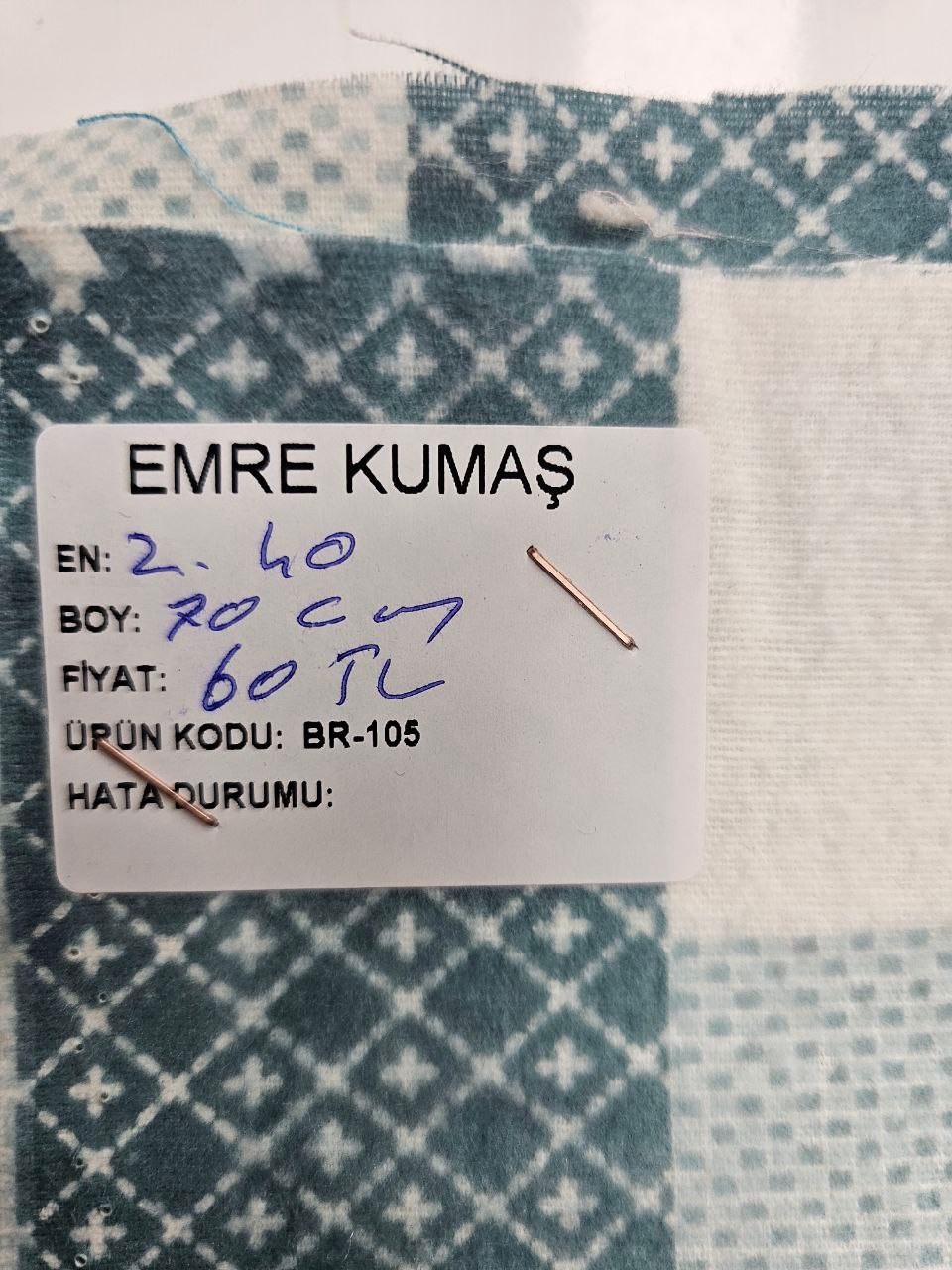 Ekose Desenli Nevresimlik Pazen Kumaş