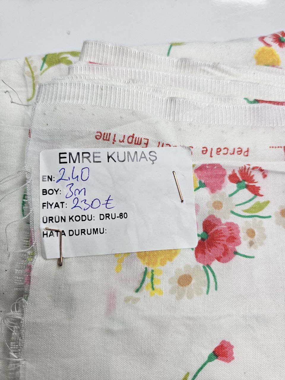 Desenli Nevresimlik Poplin Kumaş