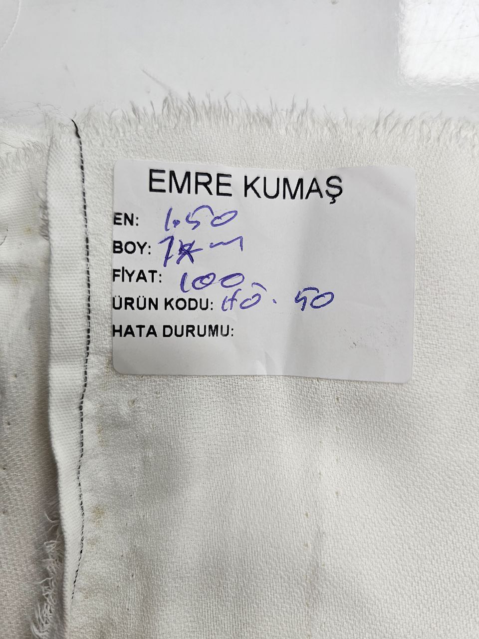 Beyaz Renk Giyimlik Krep Kumaş