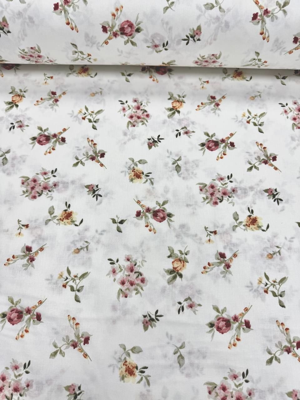 Wella Gül Desen %100 Pamuk Nevresimlik Poplin Kumaş