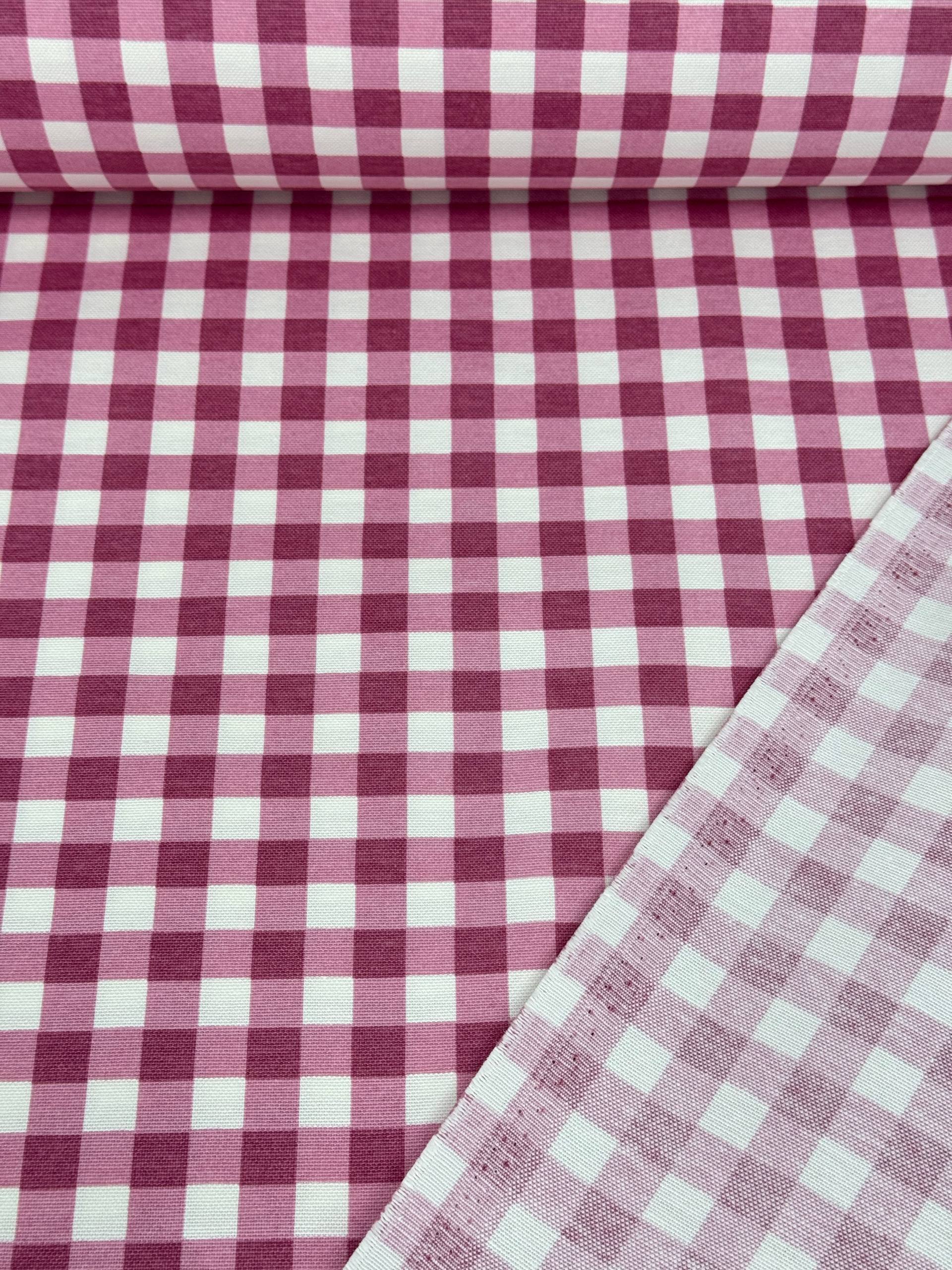 Black Checkered Duck Fabric - Duck Cloth