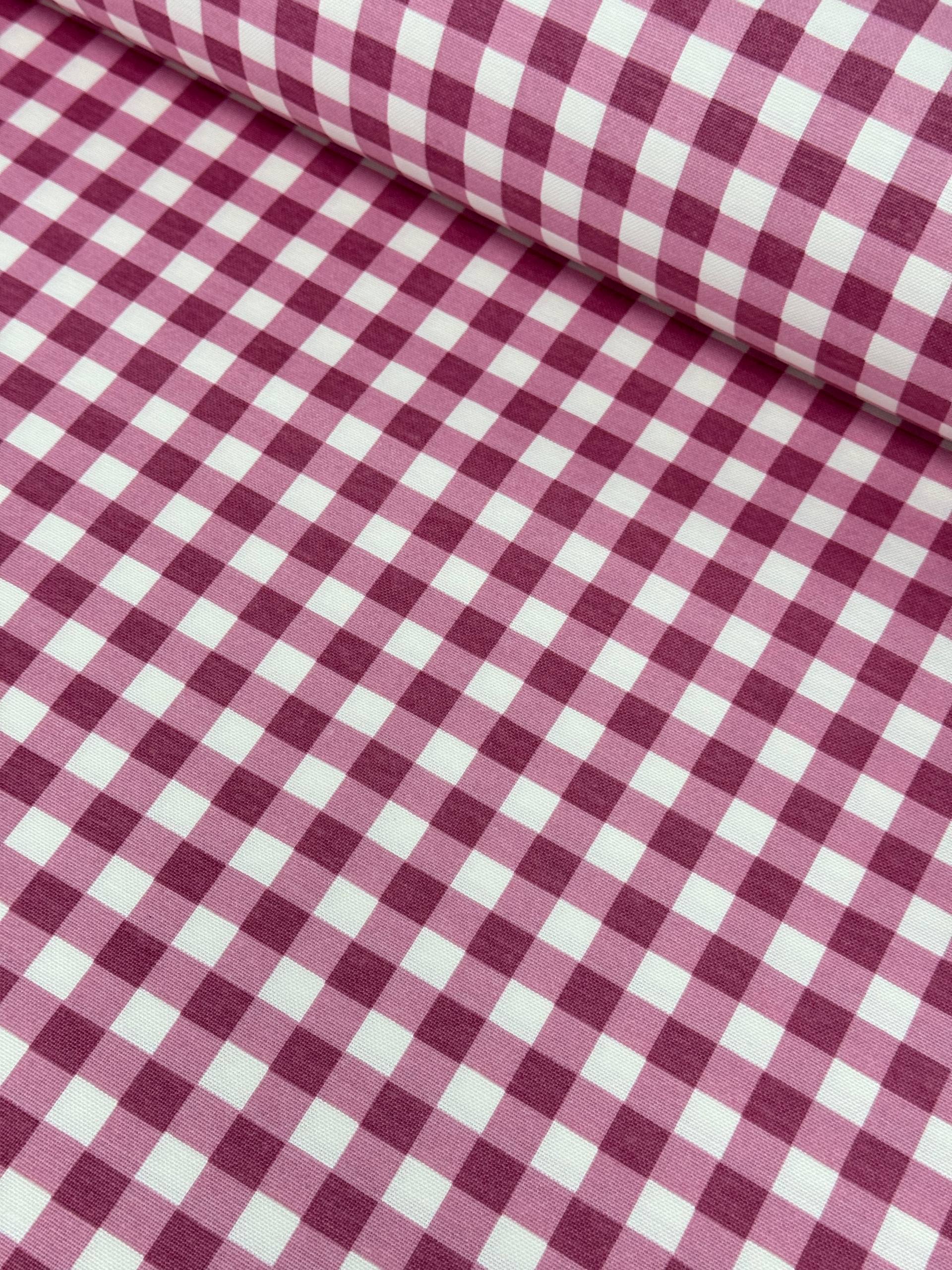 Black Checkered Duck Fabric - Duck Cloth