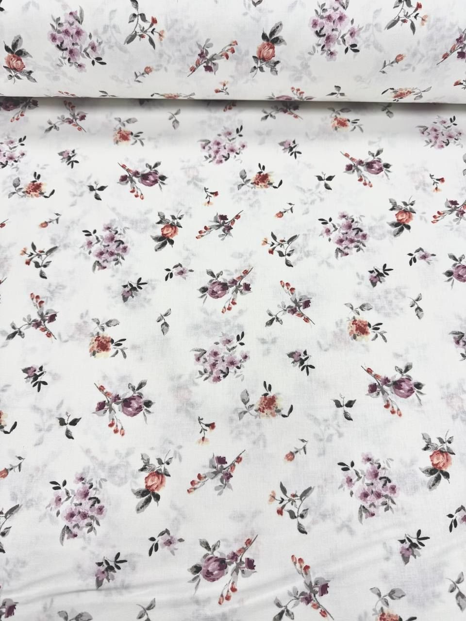 Wella Gül Desen %100 Pamuk Nevresimlik Poplin Kumaş