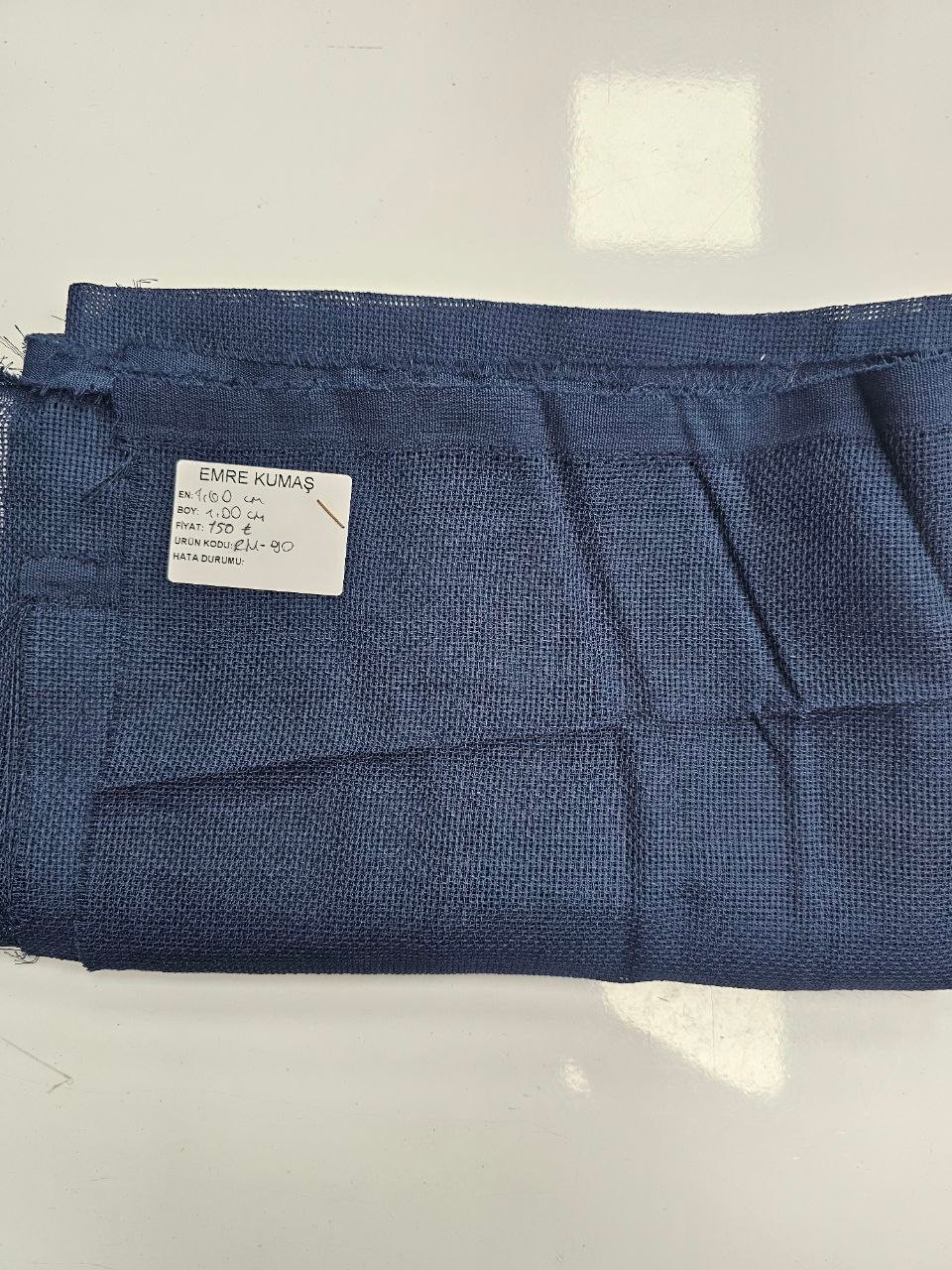Lacivert Simsiz Linen Kumaş