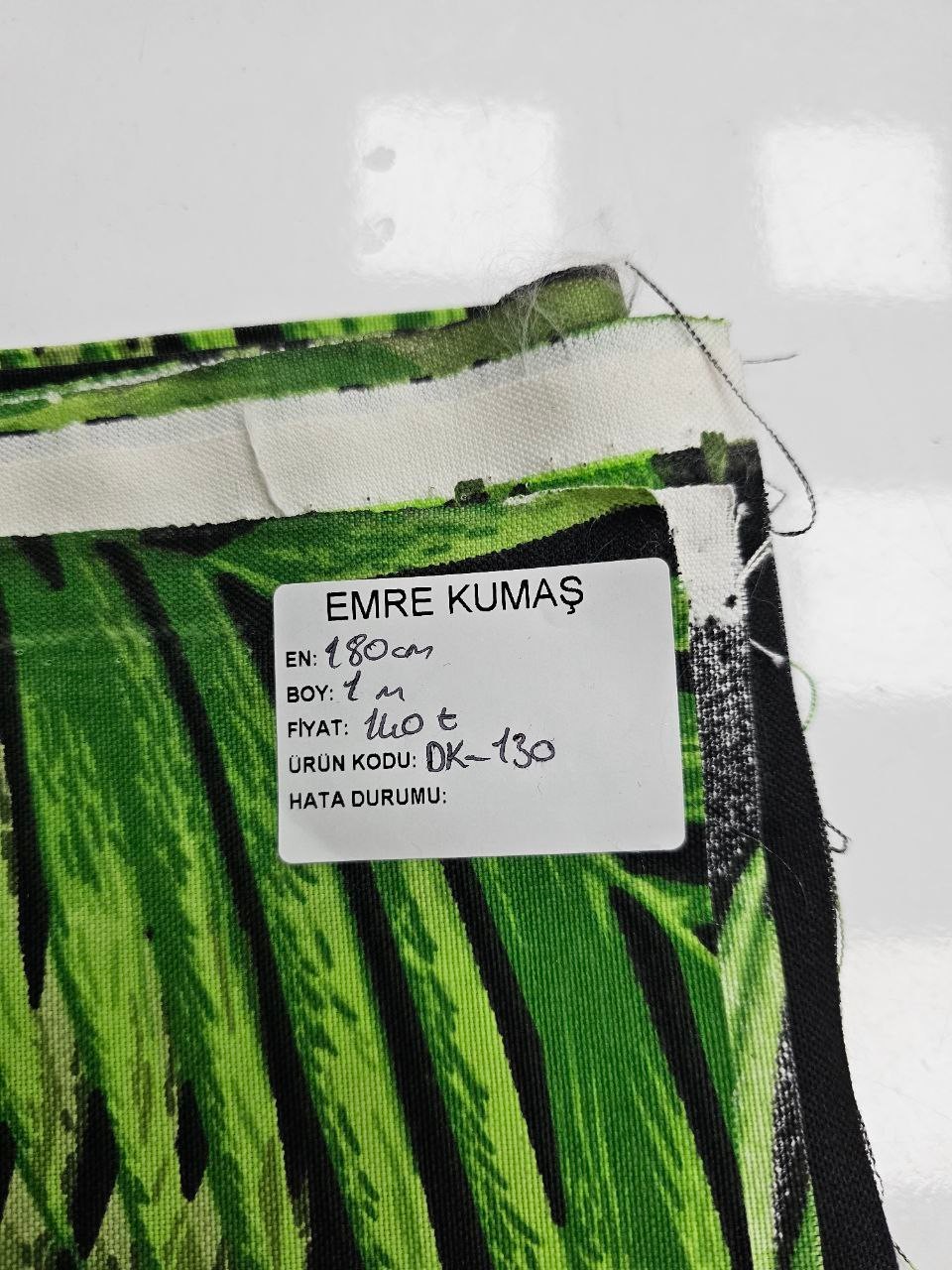 Büyük Yaprak Desenli Duck Kumaş Bezi
