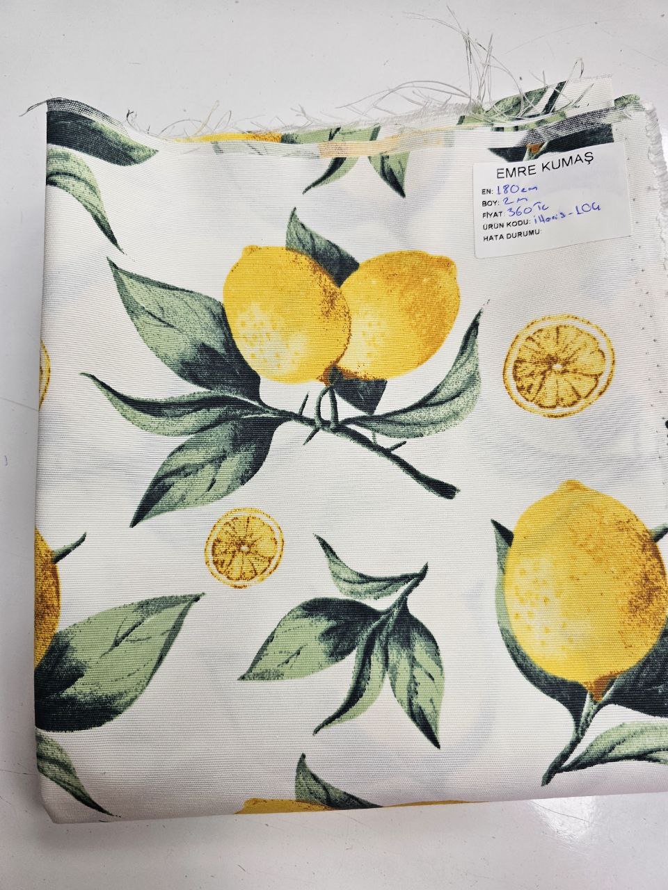 Limon Desen Duck Kumaş