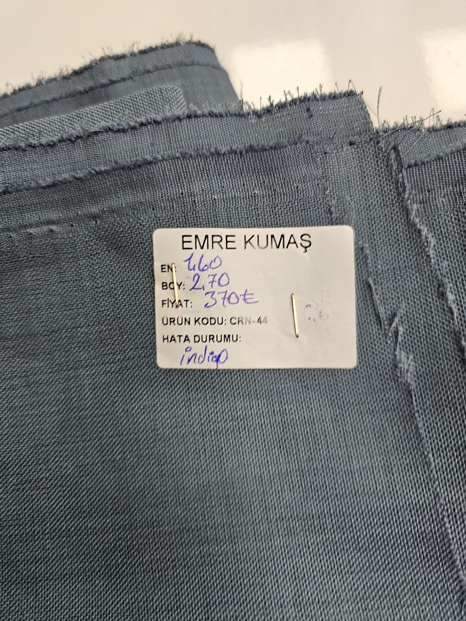 İndigo Renk Simsiz Gardenya Kumaş