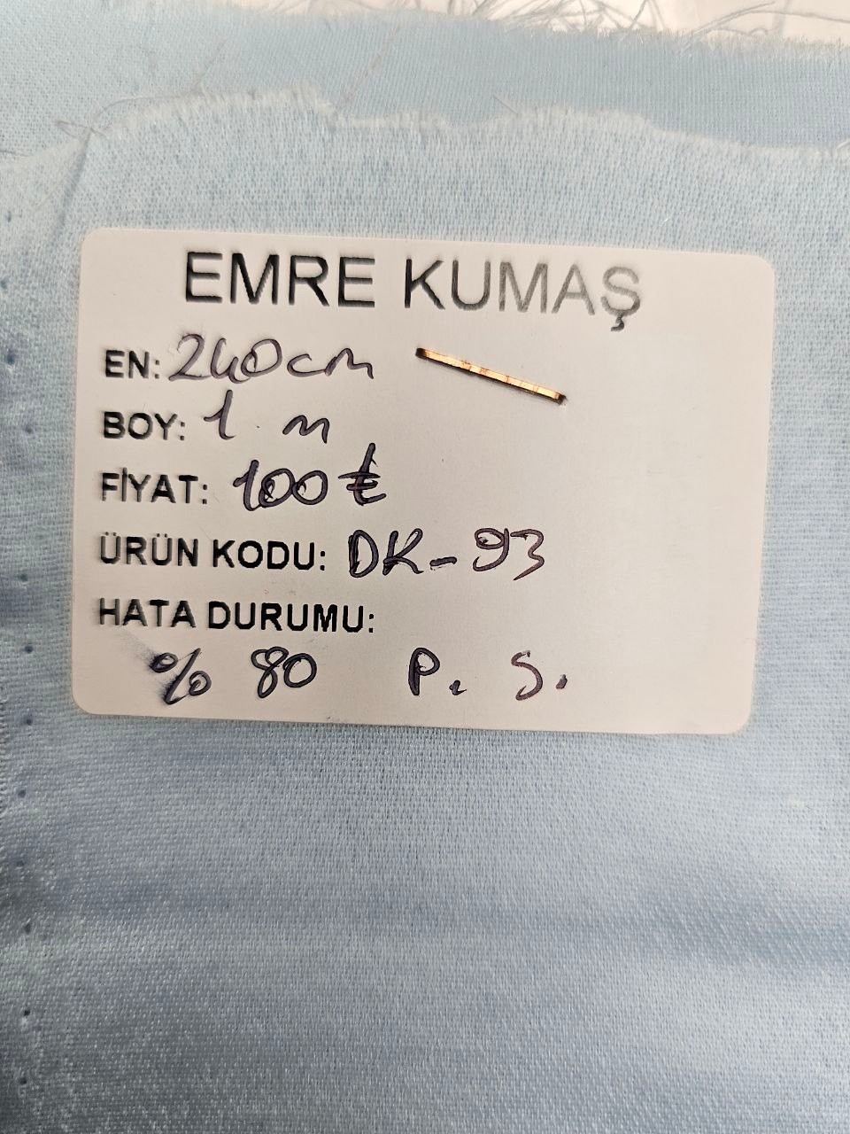 Bebe Mavi Renk Pamuk  saten Kumaş