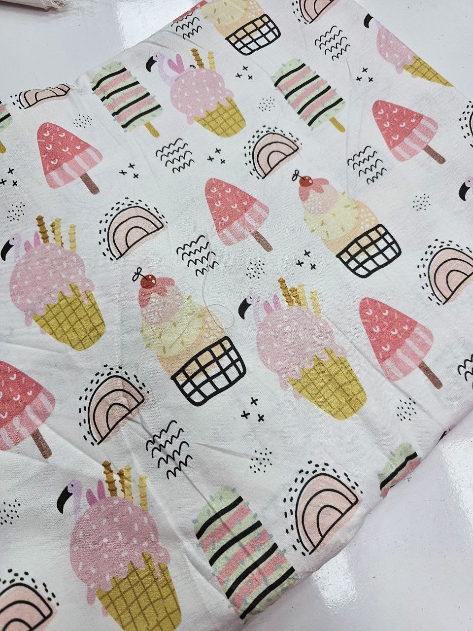 Desenli Nevresimlik Poplin Kumaş