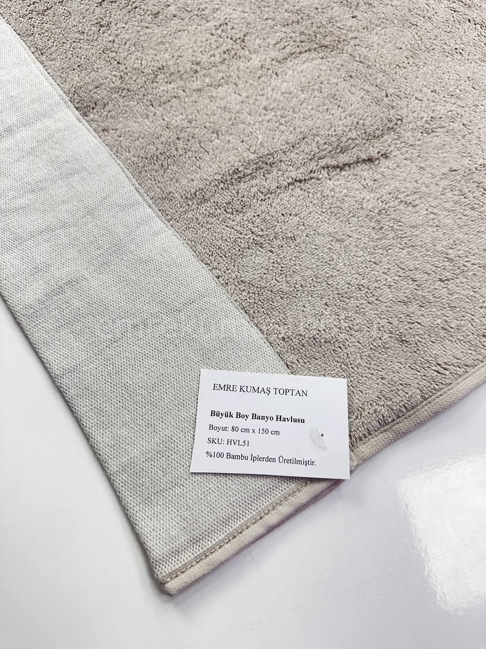 Büyük Boy Bambu Banyo Havlusu