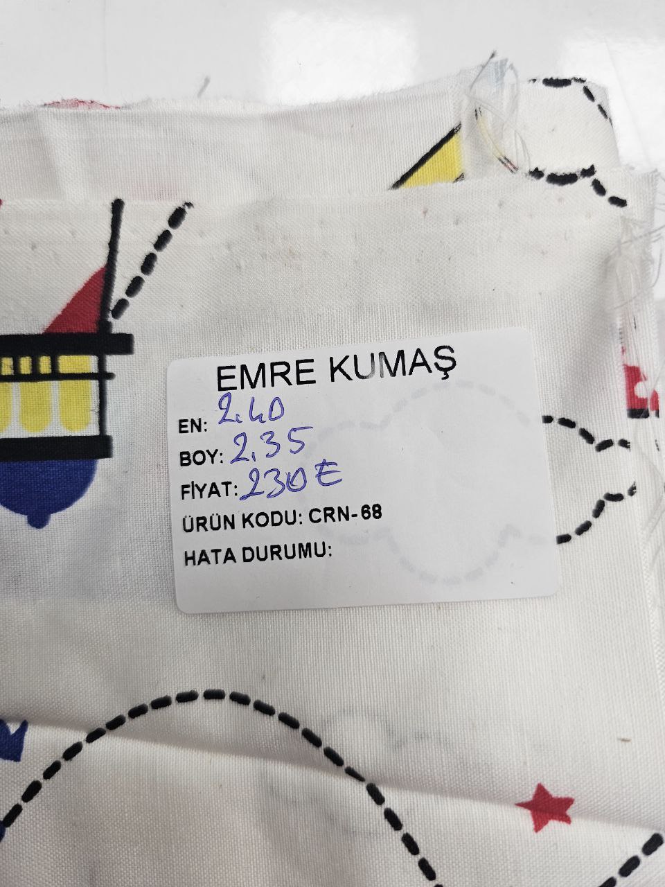 Desenli Nevresimlik Poplin Kumaş
