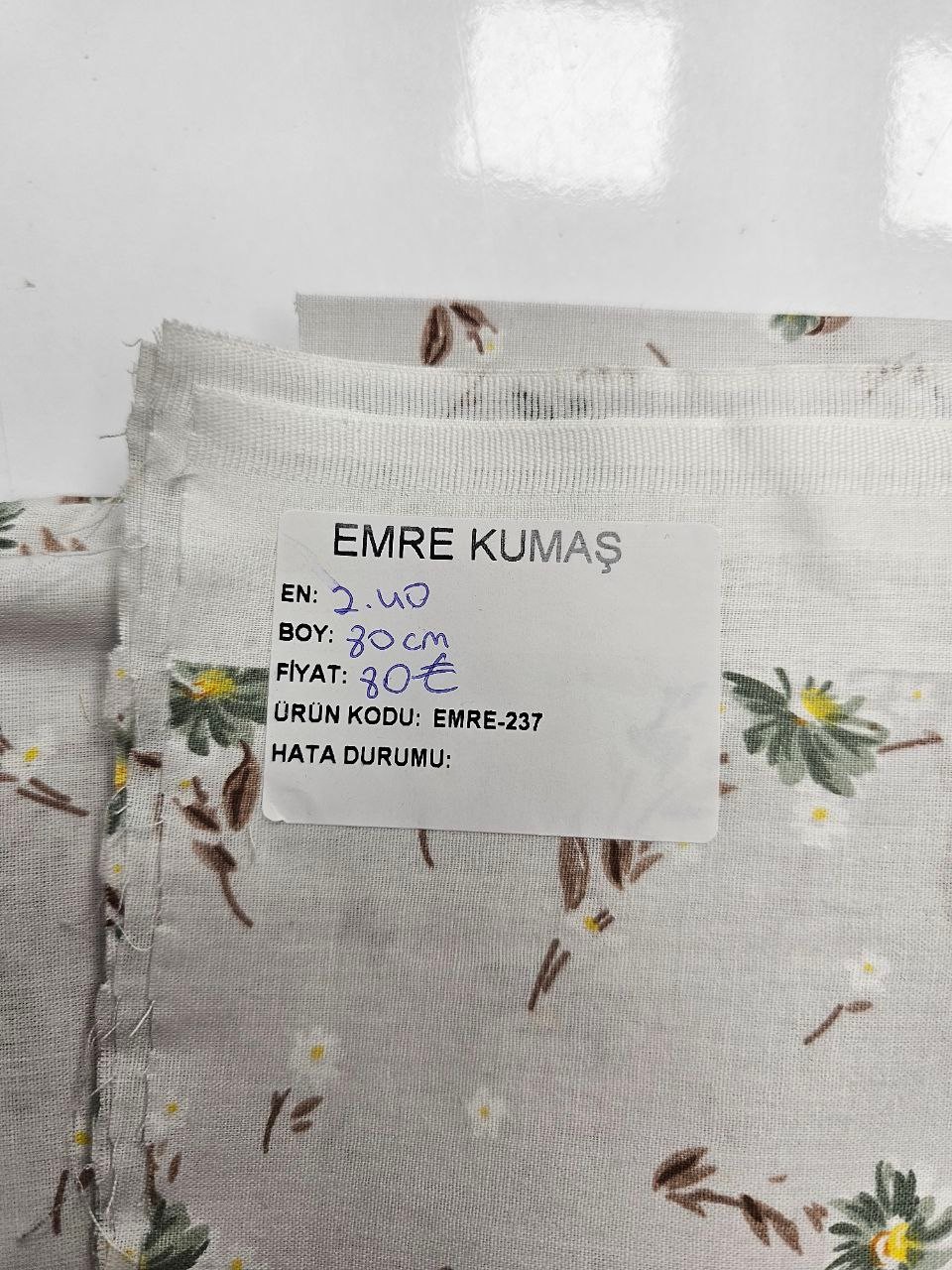 Mini Yeşil Çiçekli Nevresimlik Poplin Kumaş