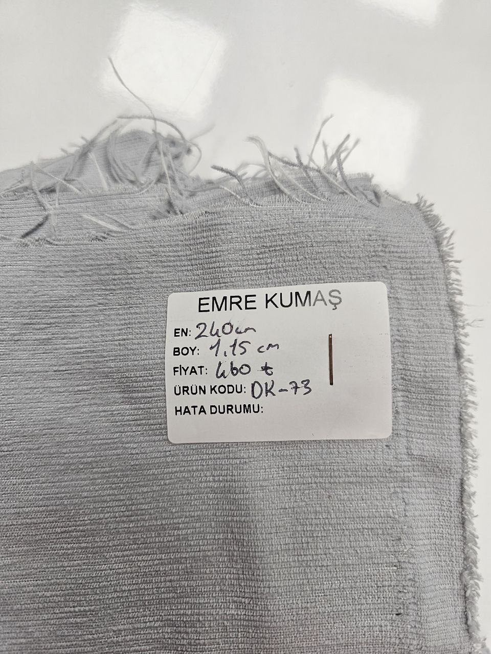 Gray Daisy Patterned Embroidered Hera Pique Fabric